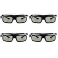 thumbnail image 1 of 4Pcs Dlp-Link Active Shutter 3D Glass Gl1800 Rechargeable Eyewear for 3D Projector R20 R19 R15 P12 R9 R7,4 x 3D Glasses 4 x USB Cable,Black, 1 of 7