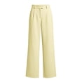 thumbnail image 6 of Tqcoqu Women's Wide Leg Dress Pants,High Waisted Straight Leg Slacks Business Office Work Trousers,Yellow Women's S-XXXL, 6 of 6