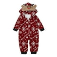 thumbnail image 2 of Odeerbi Christmas Onesie Pajamas for Family Holiday Sleep Jumpsuit Long Sleeve Family Christmas Pajamas Matching Sets Infant Printed Loungewear Jumpsuit Sleepwear Xmas PJs Set Red, 2 of 7