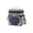 A003- Navy, variant on Insulated Picnic Cooler Bag, Navy Picnic Tote Bag, Two Layer Dual Compartment Lunch Bag with Shoulder Strap, Waterproof Reusable Soft Cooler, 10X7X11 Inch Oxford Square Bag with