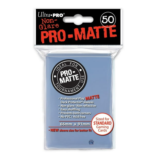 50 Ultra Pro CLEAR PRO-MATTE Deck Protectors Sleeves Standard Size