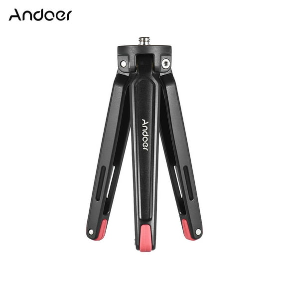 Andoer Mini Ordinateur de Voyage de Voyage Trépied Caméra Stand Support En Alliage D'aluminium 11Lbs Capacité de Charge pour Canon Nikon Sony DSLR pour iPhone X 8 7s Plus Smartphone pour GoPro 6 5