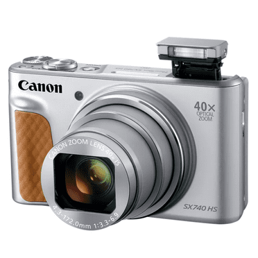 Canon PowerShot SX740 Digital Camera - 40x Optical Zoom & 3 Inch Tilt LCD - 4K VIdeo, Wi-Fi, NFC, Bluetooth Enabled (Silver)