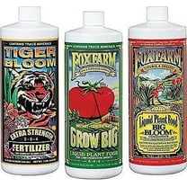 FoxFarm FX14050 Big Bloom, Grow Big & Tiger Bloom Liquid Fertilizer Nutrient Trio Hydro-Formula, 3/32-Ounce Bottles