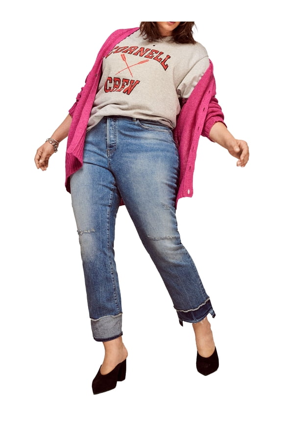 Warp + Weft | CDG - High Rise Straight Plus-Size Jeans | Blue