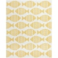 thumbnail image 2 of Unique Loom Outdoor Coastal Collection Area Rug - Pesci (7' 10" x 10' Rectangle Yellow/Ivory), 2 of 6