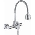 thumbnail image 1 of 360 Degree Swivel Rotatable Wall Mounted Kitchen Faucets With Sprayer In-wall Rotating Sink Hot Cold Water Mixer Tap Single Leve, 1 of 5