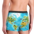 thumbnail image 5 of Balery World Map With Animals Landmarks Men's Boxer Briefs, Soft and Breathable Cotton Underwear with nylon Waistband-Small, 5 of 9
