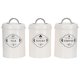 thumbnail image 1 of Set of 3 Airtight Kitchen Storage Jars Containers for Sugar, Coffee, Tea and Food, 1 of 4
