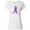 AA-White, variant on Inktastic Alzheimer's Awareness Purple Ribbon made of Heart Women's T-Shirt