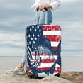 thumbnail image 7 of Honeii bass fish with the USA flag Elastic Luggage Cover, featuring double-sided printing, is the ideal companion for travel, business trips, and daily use(not included suitcase )-X-Large, 7 of 7