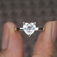 thumbnail image 3 of Cora Jewellery 2CT Hidden Halo Heart Moissanite Engagement Ring For Women, 18K White Gold, 3 of 5