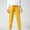 Yellow, variant on uublik Toddler Pants Keep Warm Soft Fleece Lined Drawstring Waist Solid Colour Jogger Cargo Pants