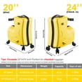 thumbnail image 5 of 20/24inch Kids Ride on Luggage Kid Luggage Seat,Rolling Luggage with Spinner Wheels ,Suitcase Carry Trolley with Password Lock,with Safety Belt, Airplane Travel, 5 of 9