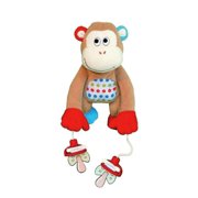 The Original PullyPalz Pacifier Holder "As Seen on Shark Tank!" MoMo the Monkey