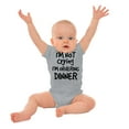 thumbnail image 3 of Not Crying Ordering Dinner Humor Romper Boys or Girls Infant Baby Brisco Brands 6M, 3 of 6