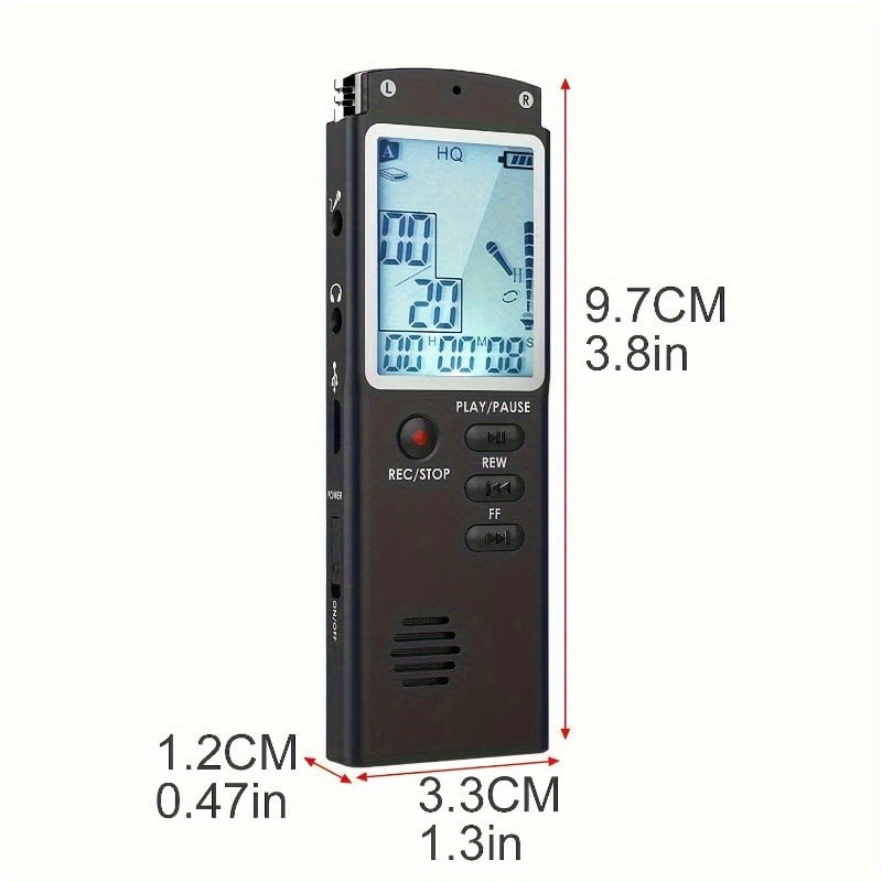 Digital Voice Recorder & MP3 Player, 16GB/32GB, 48H Record, Hi-Fi Sound, Built-in Mic, MP3 Support for Interviews, Speeches, Meetings