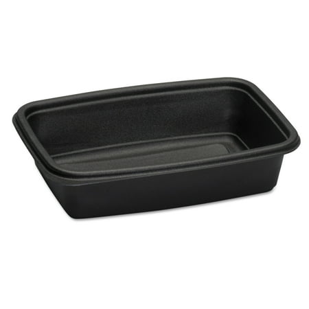 Microwave-Safe Containers,32 oz, Plastic, Black, 8-3/4x6-1/8x2, 75/Bag FPR032-3L
