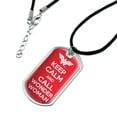 thumbnail image 2 of Wonder Woman Keep Calm and Call Military Dog Tag Pendant Necklace with Cord, 2 of 5
