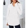 thumbnail image 3 of BTFBM Sweaters for Women Fall Clothes Pocket Quarter Zip Pullover V Neck Long Sleeve Knit Trendy Winter Sweater, 3 of 8
