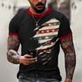 thumbnail image 5 of Men's Lightweight Loose Fit T-Shirt, Patriotic Independence Day Print with Quick-Dry Technology for Summer ,Blue XL, 5 of 5