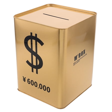Phenofice Unbreakable Stainless Steel Money Bank for Cash and Coins Saving with Modern Minimalist Design