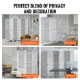 thumbnail image 3 of KFFKFF Wooden Partition Divider, 6-Panel Folding Privacy Barrier, 66.9 Inches High Indoor Slatted Wood Screen, Movable Decorative Panel, Ideal for Space Division in Homes, Offices, Restaurants, 3 of 9