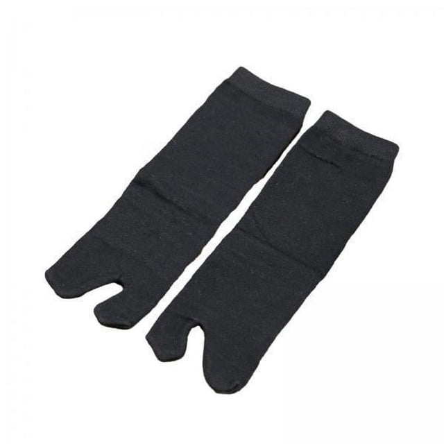 Bunblic 3x Split Toe Socks 2 Toe Flip Flop Socks Breathable Middle Tube Socks Trendy Two Finger Socks Tabi Socks for Commuting Fishing 3 Pcs