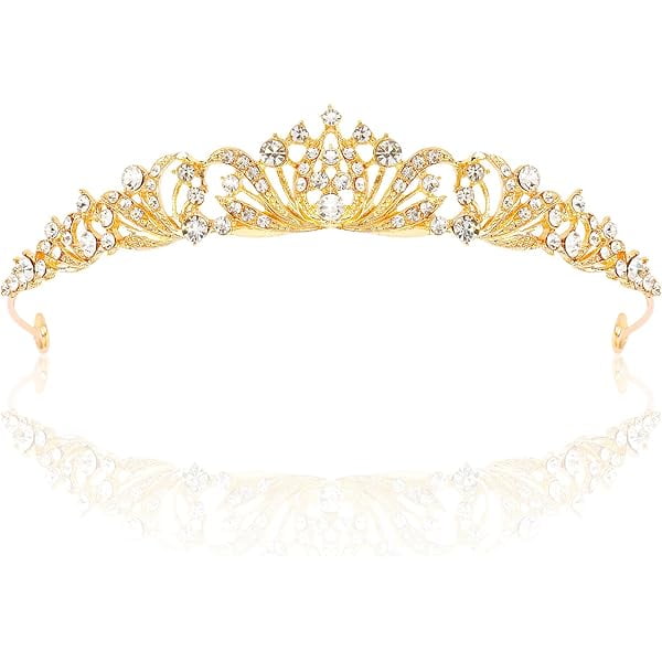 wonima11 Gold Tiara Crowns for Women Girls Wedding Tiara Princess Tiara for Wedding Prom Quinceanera Birthday Crown Halloween Hair Accessories
