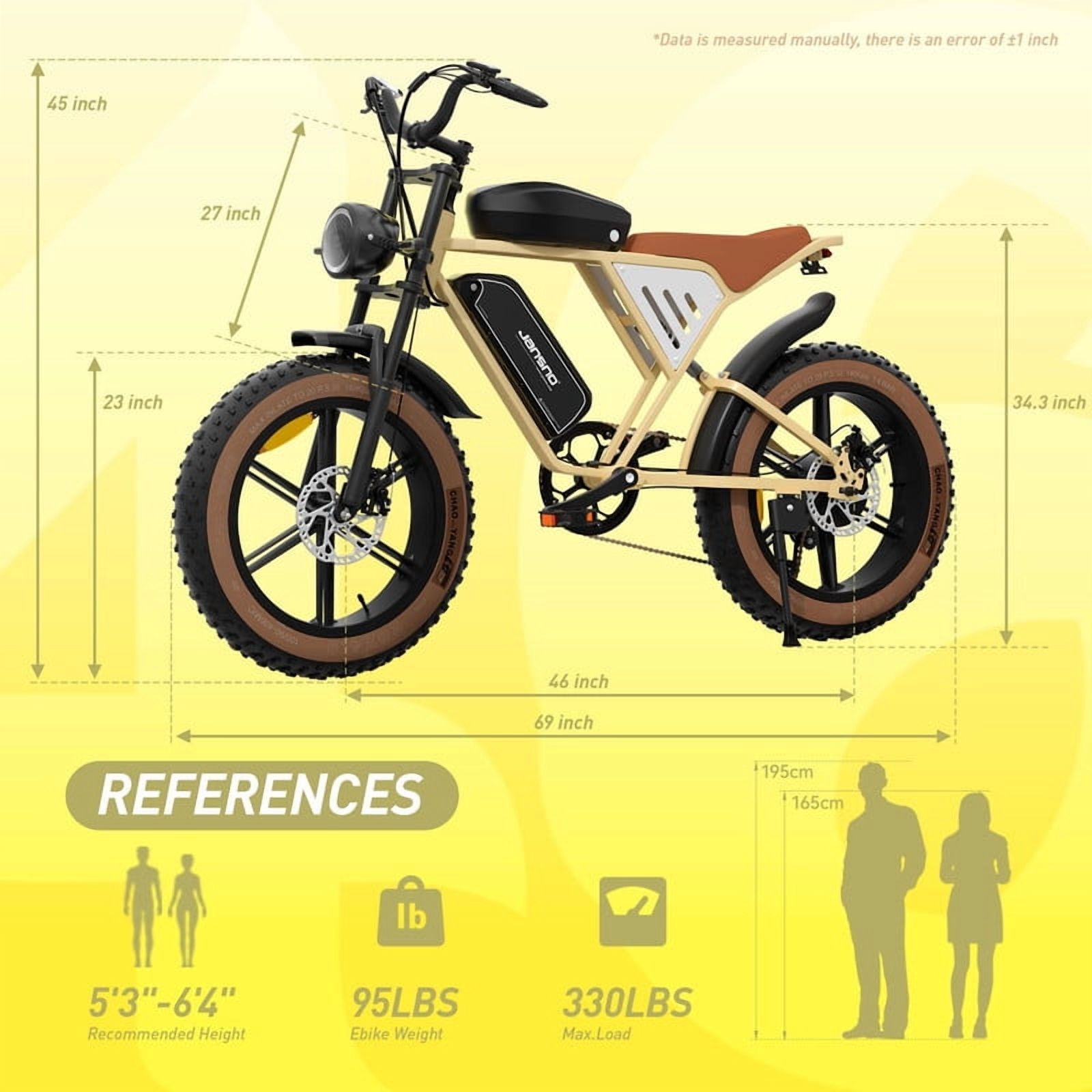 Electric Bike for Adults,1000W Motor Electric Bicycles,48V 34Ah Dual Battery, 31MPH Max Speed, 120 Mile Range,20"x4.0" Fat Tires, 7-Speed, MTBUL2849
