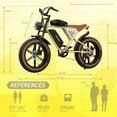 thumbnail image 5 of Electric Bike for Adults,1000W Motor Electric Bicycles,48V 34Ah Dual Battery, 31MPH Max Speed, 120 Mile Range,20"x4.0" Fat Tires, 7-Speed, MTBUL2849, 5 of 6