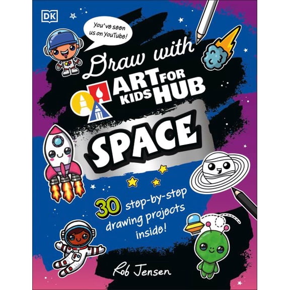 Pre-Owned Draw with Art for Kids Hub Space: 30 Step-by-step Drawing Projects Inside Paperback