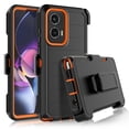 thumbnail image 2 of Hisdou For Motorola Moto G Stylus 5G 2024 Holster Case,[3n 1] Heavy Duty Case With Built in Screen Protector Belt Clip Shockproof Kickstand Shell Cover For Moto G Stylus 5G 2024 6.7"-Orange, 2 of 5