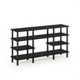 thumbnail image 2 of Furinno Turn-N-Tube 4-Tier Multipurpose Wide Shelf TV Stand, Espresso/Black, 2 of 6