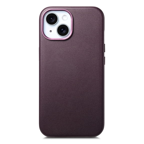 for iPhone 14 Magnetic Case Support Wireless Charging, Slim Shockproof PU Leather Hybrid Cover, Military Grade Protection Drop Proof Tough Protective Case for iPhone 14, Darkpurple