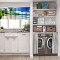 thumbnail image 5 of LALILO Kitchen Curtain Valance Beach Island Beach Palm Rod Pocket Window Curtain 52"x 18" Set of 2, 5 of 5