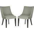 thumbnail image 2 of SAFAVIEH Afton Side Chair with Silver Nail Heads, Granite/Espresso, Set of 2, 2 of 5