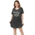 thumbnail image 3 of PinkBeautiM Plus Size Nightgowns Short Sleeve Crew Neck‌ Sleepshirt Knee Length Comfy Night Gowns 2 Pack, 3 of 7