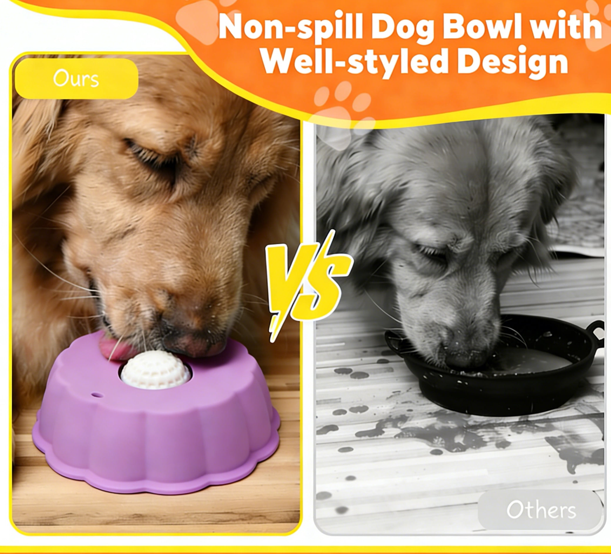 Dog Slow Feeder, Wet Food Liquid Treat Bowl, Anti-Slip Stable Bone Broth Dog Lick Bowl for All Breeds