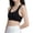 F062-Black, variant on Fashionable Sports Bra for Girls, Solid Color Cotton Bra for Puberty, Anti Exposure Underwear with Breast Pads, Suitable for Children Aged 9-15
