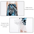 thumbnail image 2 of Zebra Chic Chiffon Beach Skirt with Polyester Straps - for the Beach, 2 of 6