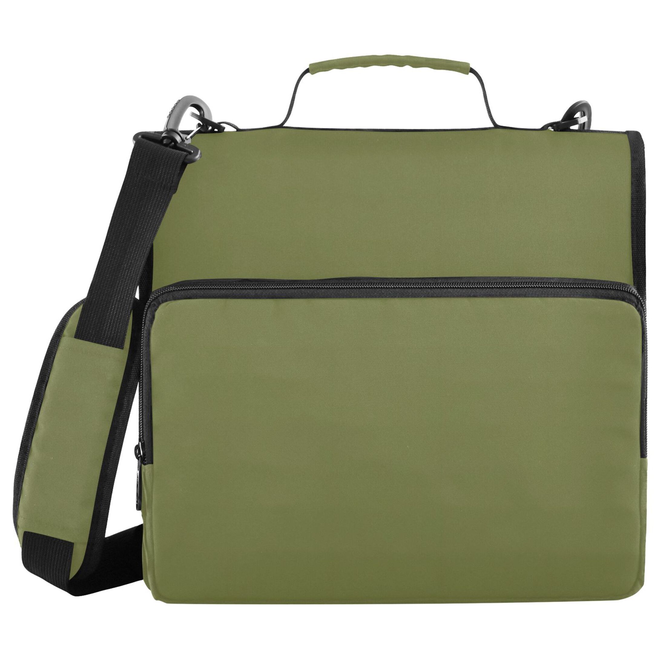 ALAZA Zipper Binder Grass Green 3 Ring Trapper Keeper File Folder Organizer Bag
