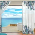 thumbnail image 4 of FREEAMG Vintage Colorful Peacock Sheer Curtains Window Voile Panels Drapes Tulle Curtains Semi Sheer Curtains 78 Inches Long for Living Room Bedroom, Set of 2, 4 of 4