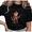 Black-1, variant on Women's Nope Funny Black Cat Kicking Crown Graphic Comfortable T Shirt Short Sleeve Round Neck Top White S-5XL