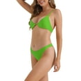thumbnail image 4 of Conjuntos de bikini con aros para mujer INSPIRE CHIC, 2 piezas, tirantes ajustables, parte inferior triangular, trajes de baño, talla X-Large, verde, 4 of 5