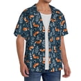 thumbnail image 2 of Gukieu cute fall fox Print Men's Short-sleeved Shirts, Button-down Pocket Shirts, T-shirts, Beach Vacation Travel Summer Clothing-Small, 2 of 5