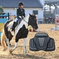 thumbnail image 4 of Almohadilla de sillín para caballo ecuestre, cojín de asiento con arnés de espuma viscoelástica para entrenamiento Negro shamjiam Mantilla de caballo, 4 of 5