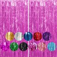 thumbnail image 3 of Langgg 6.5ft Fringe Curtain 0pcs Streamers Party Decorations Tinsel Curtain Backdrop Pink 6.5ft 2Set, 3 of 6