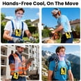 thumbnail image 4 of W & O Portable Handheld Fan, Rechargeable Mini Turbo Fan with 3 Speed Settings, Hands-Free Lanyard Fan, USB-C Personal Cooling Fan for Travel, Outdoor Activities and Summer Use - Yellow, 4 of 8
