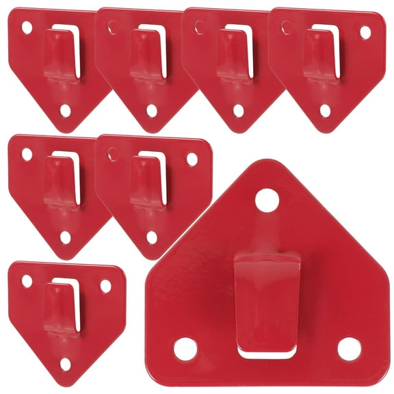 FRCOLOR Fire Extinguisher Wall Mount Bracket for Home Use Made of Iron Red Color 8 Pieces